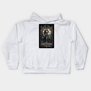 The Wheel Of Fortune Mermaid Tarot Card Kids Hoodie